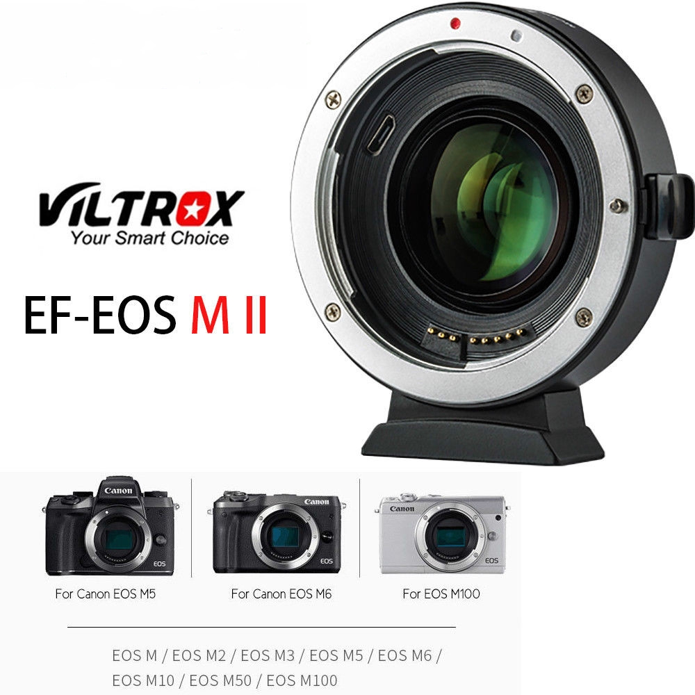 ภาพหน้าปกสินค้าVILTROX EF-EOS M2 Lens Adapter AF 0.71x Speed Booster for Canon EF Lens to EOS-M