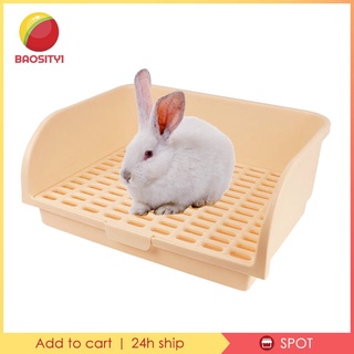 [🆕BAO1-11--] Rabbit Litter Box Plastic Litter Box Potty for Adult Ferret Hamster Blue