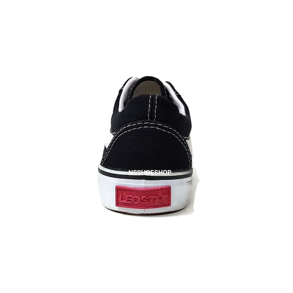 ภาพสินค้ารองเท้าผ้าใบสีดำ Leo OV6 ลีโอ 37-44 รองเท้าผ้าใบ ทรงแวนส์ ใส่ได้ทั้งชาย-หญิง จากร้าน nsshoeshop บน Shopee ภาพที่ 4