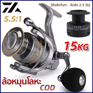 ภาพหน้าปกสินค้า【จัดส่งทันที】Daiwa Fishing Reel อัตราส่วนความเร็วสูง: 5.5:1 แรงลากสูงสุด15KG  รอกตกปลาโลหะ KSA อัต ซึ่งคุณอาจชอบสินค้านี้