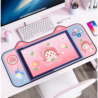 ✨แผ่นรองเม้าส์ 🐶แผ่นรองเมาส์ขนาดใหญ่ 400x800 มม ลายน่ารัก กันลื่น ทนทาน Gaming Pad