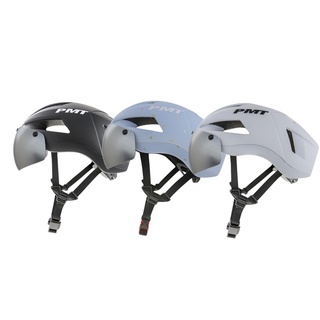 หมวกจักรยาน PMT RS01 วัสดุ POLYSOURCE 205T ทนทานไม่แตกหัก เคลือบปิดผิวพลาสติก PE เคลือบสีด้าน นวัตกรรมใหม่สีไม่หลุดร่อน