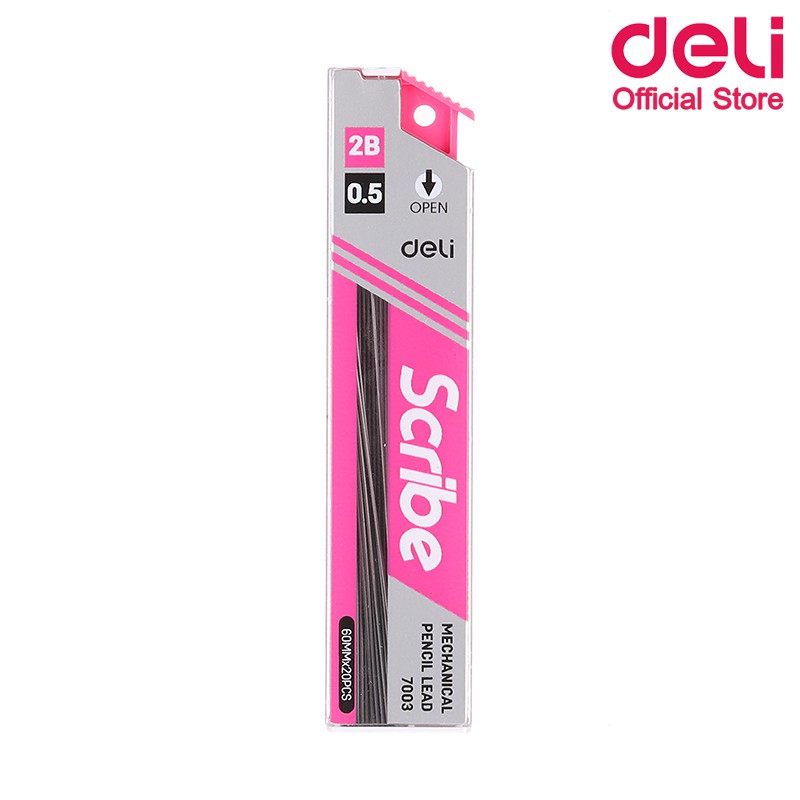 deli-7003-mechanical-pencil-lead-0-5mm-ไส้ดินสอ-2b-คละสี-1-ชิ้น-ดินสอ-เครื่องเขียน-ดินสอกด-ใส้ดินสอ2b-เครื่องเขียน