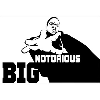 โปสเตอร์ บิกกี สมอล Biggie Smalls The Notorious B.I.G. แร็ปเปอร์ Rapper Hiphop Hip hop ฮิปฮอป Music Poster ตกแต่งบ้าน