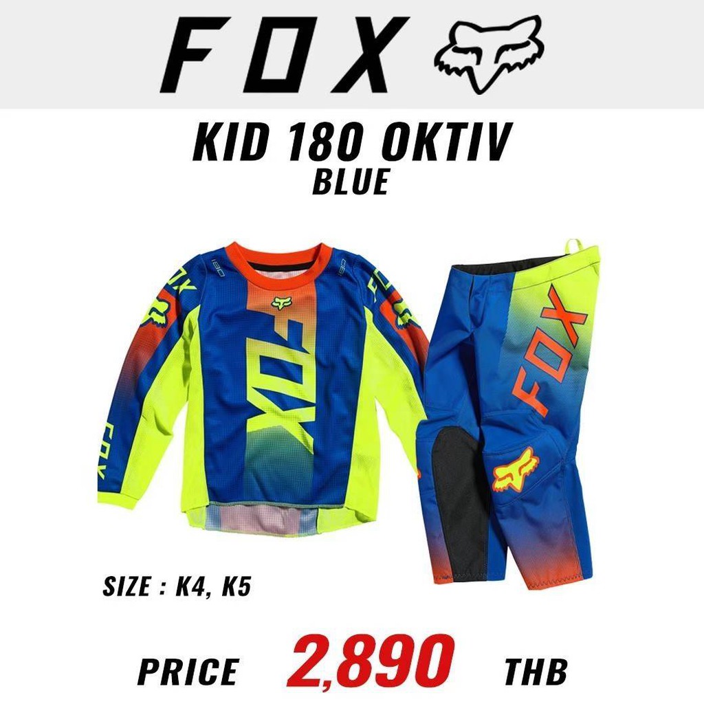 ชุดเสื้อกางเกง-fox-racing-oktiv-blue-สำหรับเด็ก-size-k4