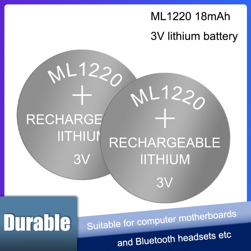 ML1220 1220 3V Lithium Rechargeable Battery CMOS RTC BIOS Back Up
