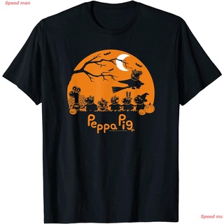 ราคาระเบิดpeppa pig Peppa Pig Halloween Trick Or Treat Nighttime Silhouette T-Shirt peppa pigเสื้อยืด เสื้อยืดวินเทจ car