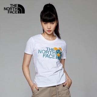 [S-5XL] เสื้อยืดแขนสั้น ระบายอากาศได้ดี พิมพ์ลาย The North Face สวมใส่สบาย แฟชั่นสําหรับสตรี |4