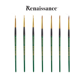 ภาพขนาดย่อของภาพหน้าปกสินค้าRenaissance พู่กัน พู่กันสีน้ำ ชนิดหัวกลม เบอร์ 0-6 จากร้าน stationerymine บน Shopee