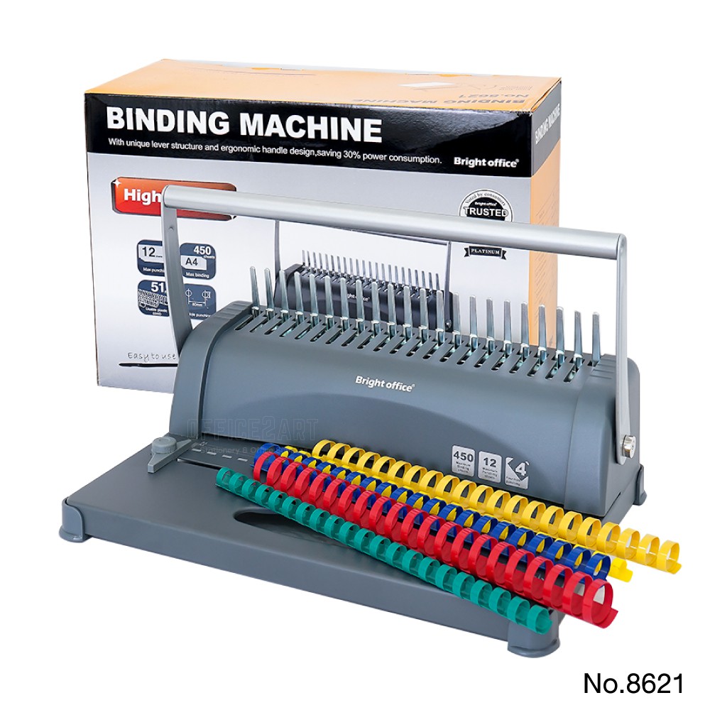 เครื่องเข้าเล่มกระดูกงู เครื่องเจาะเข้าเล่ม Binding Machine BRIGHT