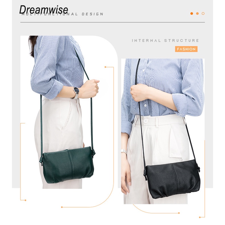 dreamwise-กระเป๋าสะพายไหล่-กระเป๋าถือ-หนังวัวแท้-ใส่โทรศัพท์มือถือได้-แฟชั่นสําหรับสตรี
