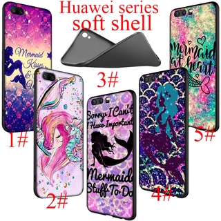 เคสโทรศัพท์ซิลิโคนลายนางเงือกน่ารักสําหรับ Huawei P 20 P 30 Pro P 20 P 30 Lite P Smart Z P Smart Plus 2019