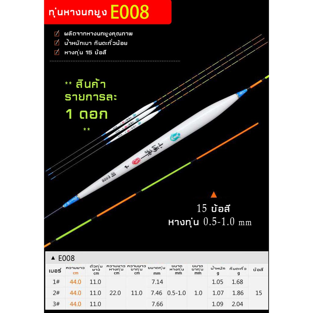 ทุ่นหางนกยูง-y-71-y-77-e-004-e-008-ผลิตจากขนนกยูงคุณภาพ-สินค้ารายการละ-1-ดอก