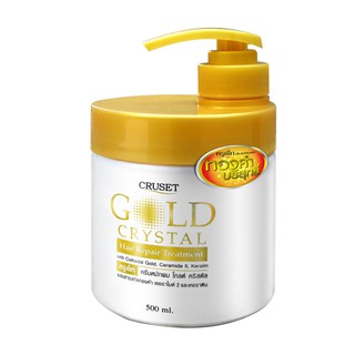 ครูเซ็ท โกลด์ คริสตัล แฮร์ รีแพร์ ทรีทเมนท์ 500 มล. Cruset Gold Crystal Hair Repair Treatment 500 ml.