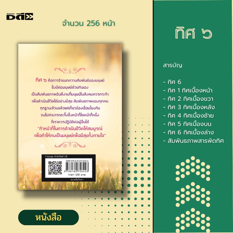 หนังสือ-ทิศ-๖-หลักธรรมะ-ความสุข-ทิศเบื้องหน้า-ทิศเบื้องขวา-ทิศเบื้องหลัง-ทิศเบื้องซ้าย-ทิศเบื้องบน-ทิศเบื้องล่าง