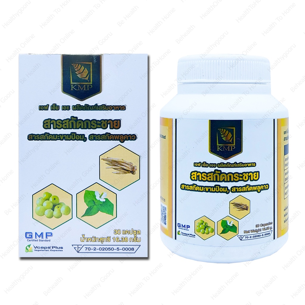 เคเอ็มพี-กระชายสกัด-มะขามป้อมสกัด-พลูคาวสกัด-kmp-finger-root-extract-emblica-extract-houttutnia-cordata-extract-30-แคป