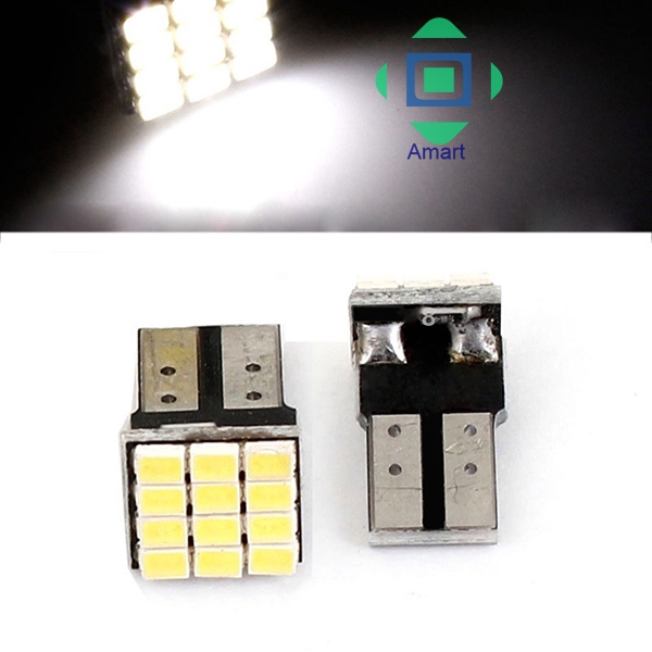 หลอดไฟป้ายทะเบียนรถ-led-12-smd-ไฟท้ายรถ-2825-192-194-168-w5w-10ชิ้น