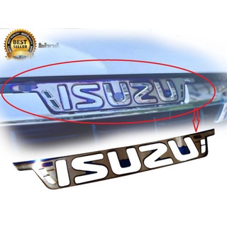 แผ่นป้ายสแตนเลส ครอบโลโก้กระจังหน้า ISUZU DMAX ไทเท โลโก้ ติดรถยนต์ ​ISUZU DMAX 2020​ +++ตัวใหม่ สีไทเท**ราคาถูกที่สุด**
