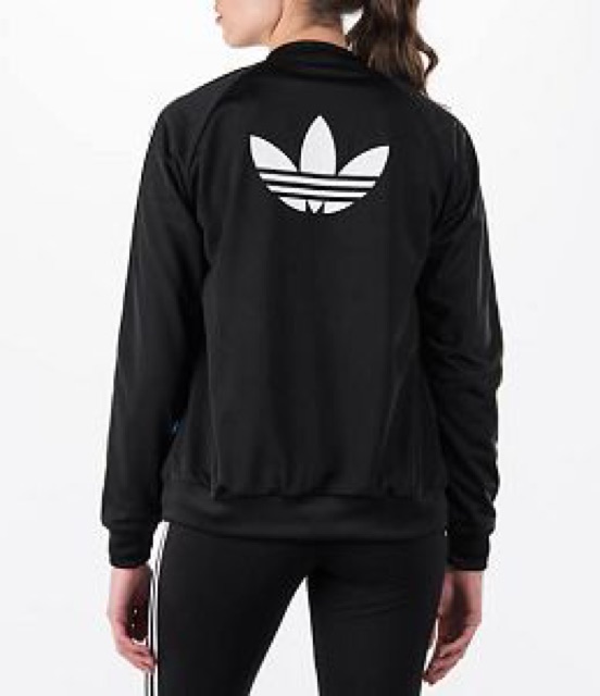 Adidas black superstar track jacket deals