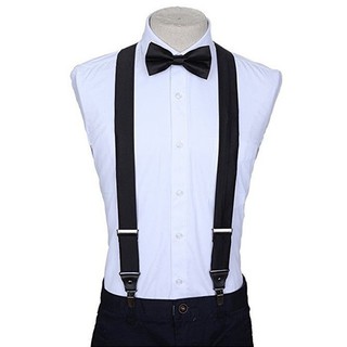 Solid Suspenders Bowtie Sets Men Boy Girl Children Wedding Y-Back Straps Colorful For Pants Skirt Accessory