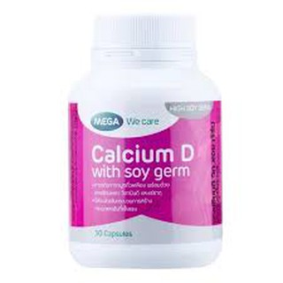 Mega Calcium D With Soy Germ 30 เม็ด เมก้า วีแคร์ แคลเซียม บำรุงกระดูก ป้องกันกระดูกพรุน [12217]
