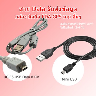 (ส่งไว) สายต่อกล้อง Data mini USB B to USB  / UC-E6 USB Data 8 Pin สายดาต้า Canon Nikon Sony USB Data Cable สายโอนข้อมูล