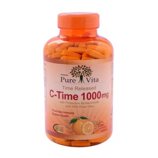 ภาพหน้าปกสินค้าVitamin C Time Released 1000 mg. Pure Vita วิตามินซี Time-release ดูดซึมได้ยาวนาน 8-10 ชั่วโมง ที่เกี่ยวข้อง