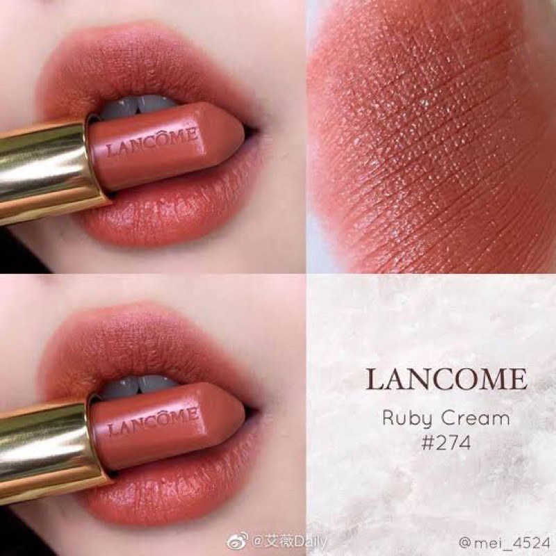 LANCOME L Absolu Rouge Cream #274 Nobox ขนาดทดลอง 1.5g. | Shopee Thailand