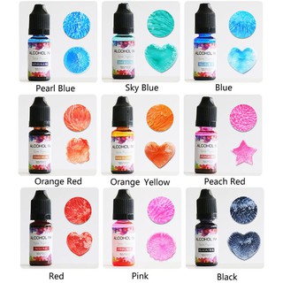 Boom✿24Color 10ML Alcohol Ink Diffusion Resin Pigment Kit Liquid Colorant Dye Art DIY