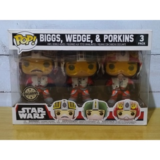 3 Pack Funko Pop Star Wars - Biggs , Wedge &amp; Porkins (กล่องมีตำหนินิดหน่อย)