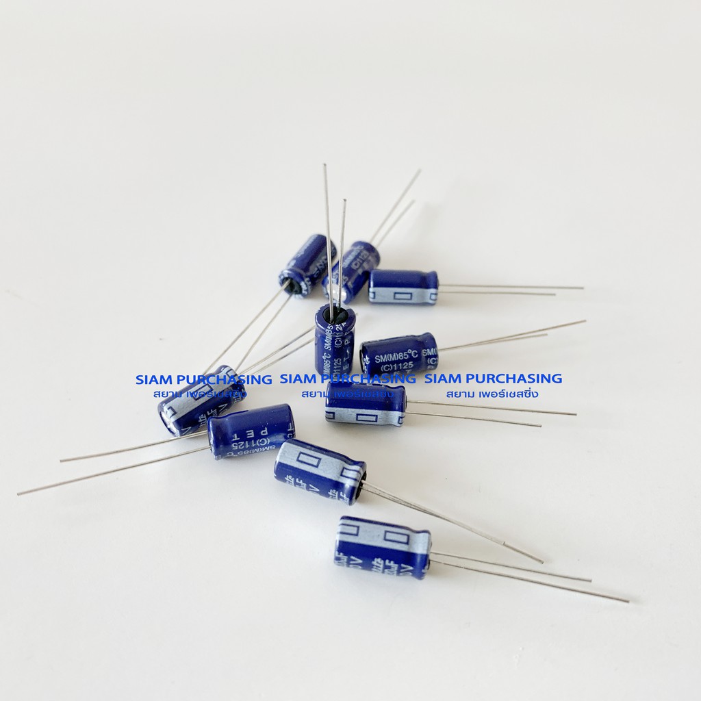 จำนวน-10-ชิ้น-220uf-10v-85c-elite-size-6-3x11mm-สีน้ำเงิน-capacitor-คาปาซิเตอร์-sm1a221mnn6311u