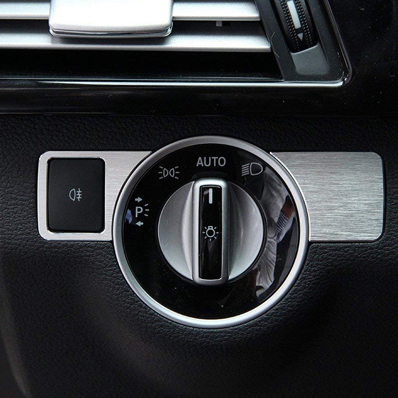 สติกเกอร์ติดฝาครอบสวิตช์ไฟหน้ารถยนต์-อุปกรณ์เสริม-สําหรับ-mercedes-benz-a-w176-b-w246-c-w204-e-class-w212-gla-glk