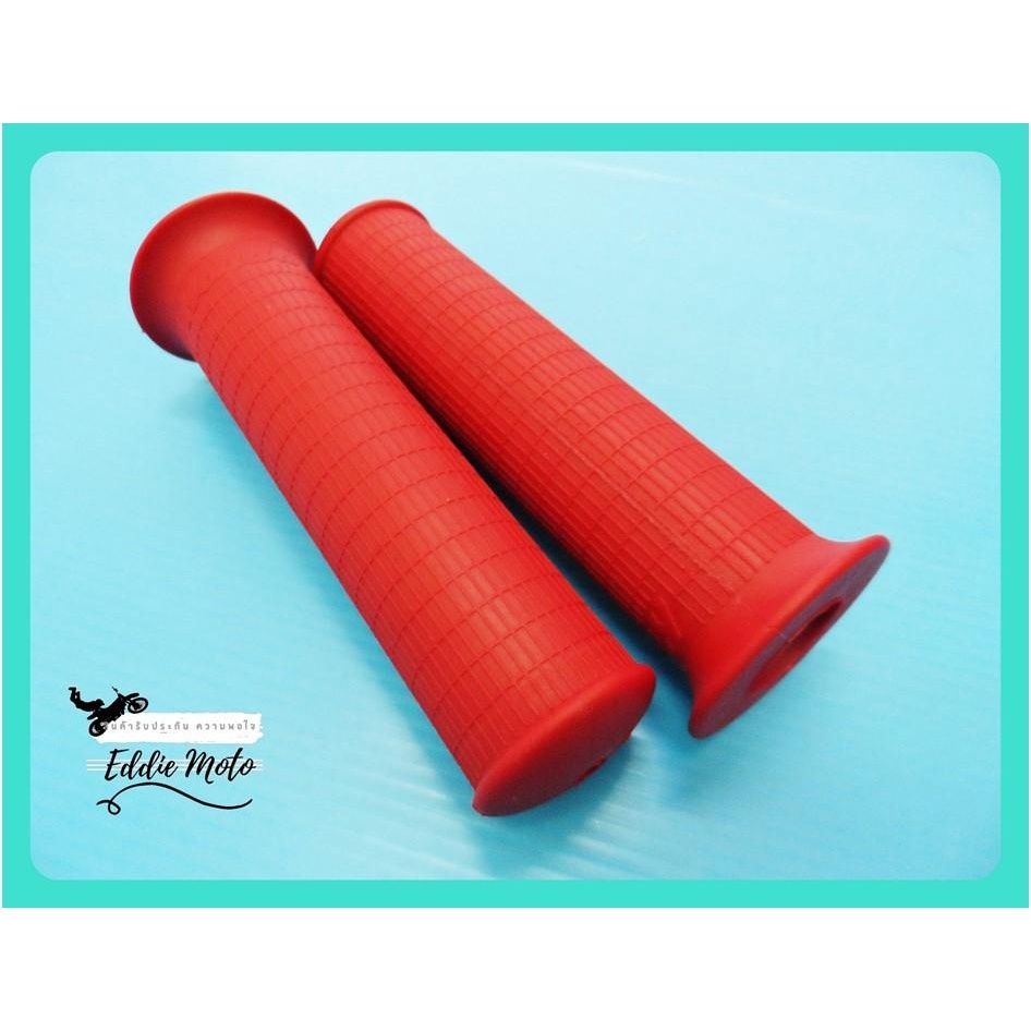 handle-grip-rubber-red-for-honda-c72-c77-c92-c95-ปลอกแฮนด์-ฮอนด้า-สีแดง-สินค้าคุณภาพดี