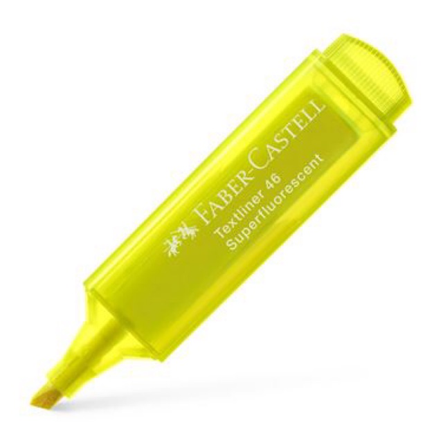 ปากกาเน้นข้อความ-faber-castell-textliner-46-superflourescent-ด้ามใส