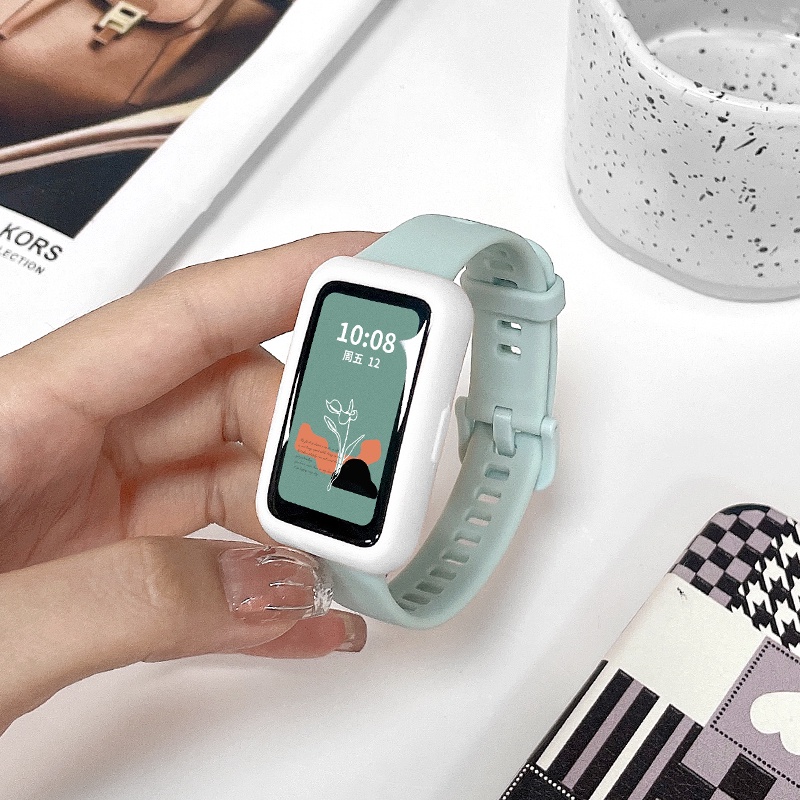 ภาพหน้าปกสินค้าสายนาฬิกาข้อมือซิลิโคน TPU แบบนิ่ม สําหรับ Huawei Band 7 Band7 Smart Watch