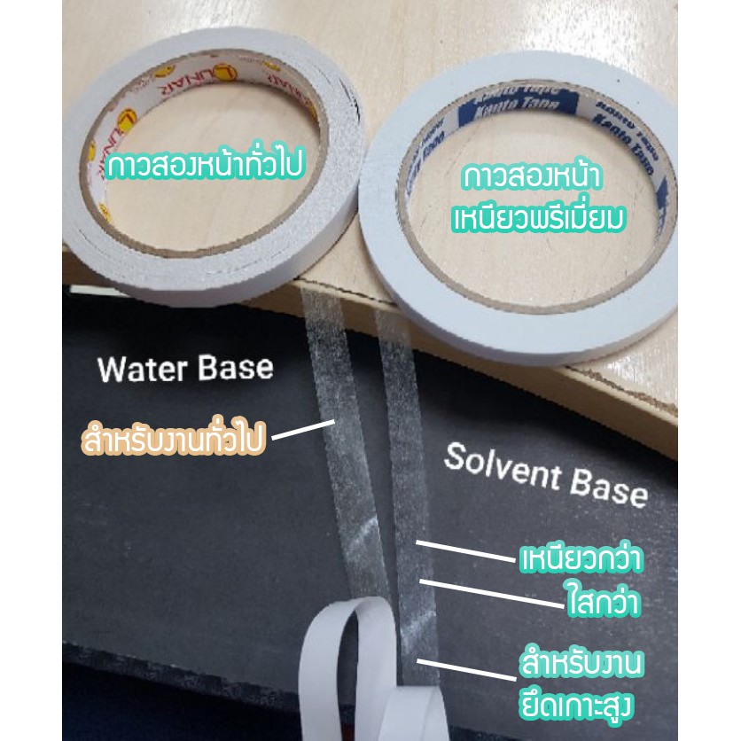 เทปสองหน้า-กาวสองหน้า-เทปเยื่อบางสองหน้า-ทิชชู่เทป-กาว-solvent-base-เกรดเหนียวพิเศษ-ยี่ห้อ-kanto-กาวขาวใสกว่า