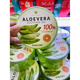 เจลว่านหางจระเข้ ALOEVERA SOOTHING GEL 🇰🇷ของแท้100% ขนาด300 ml Made in Korea🇰🇷