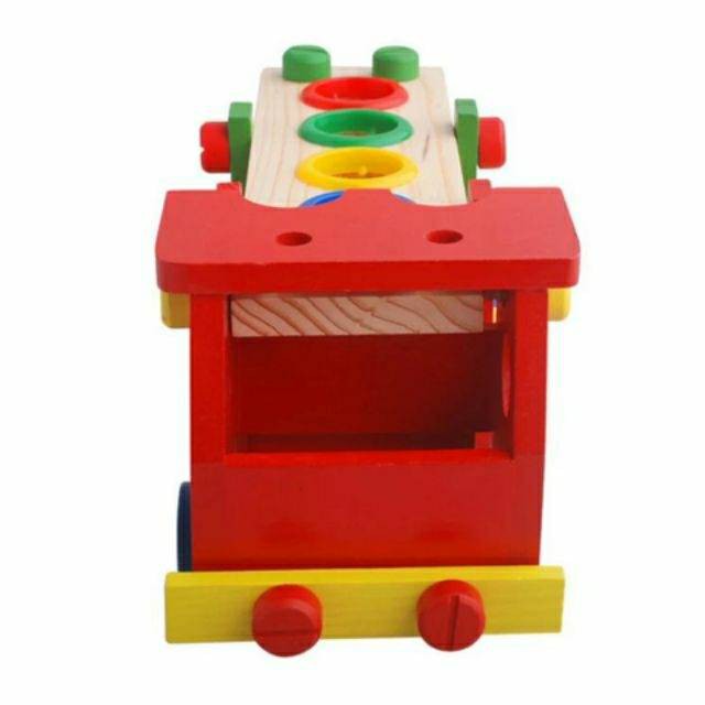 wooden-toys-ของเล่นไม้-เสริมพัฒนาการ-รถช่างขันน๊อตค้อนทุบ