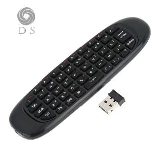 d - s 2 . 4 g แอร์เมาส์แป้นพิมพ์รีโมทควบคุมแบบไร้สายสําหรับ android tv box