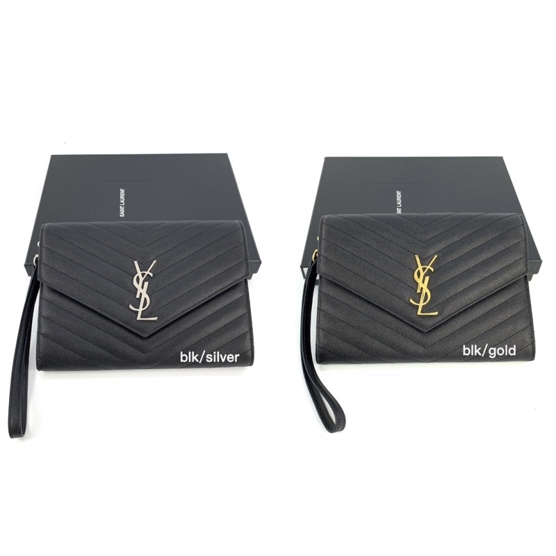 ของแท้-100-ราคาถูก-new-ysl-clutch-envelope