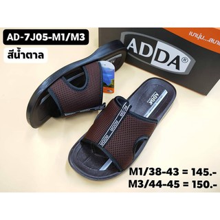 รองเท้าแตะแบบสวมผู้ชาย, รองเท้า adda ผู้ชายAD 7J05 สีดำ สีน้ำตาล