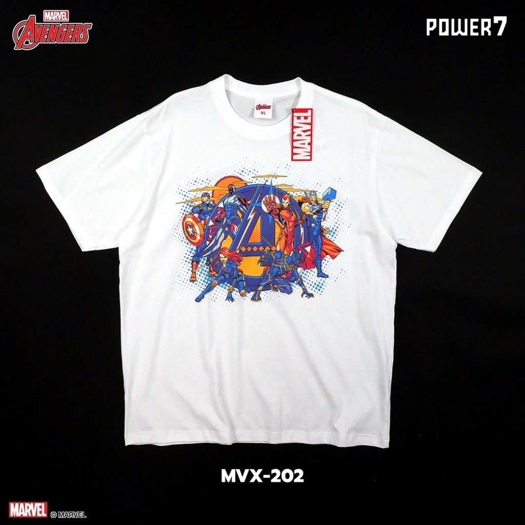 เสื้อยืดผ้าฝ้ายพิมพ์ลายขายดี-เสื้อยืดการ์ตูน-ลิขสิทธ์แท้-marvel-comics-t-shirts-mvx-202