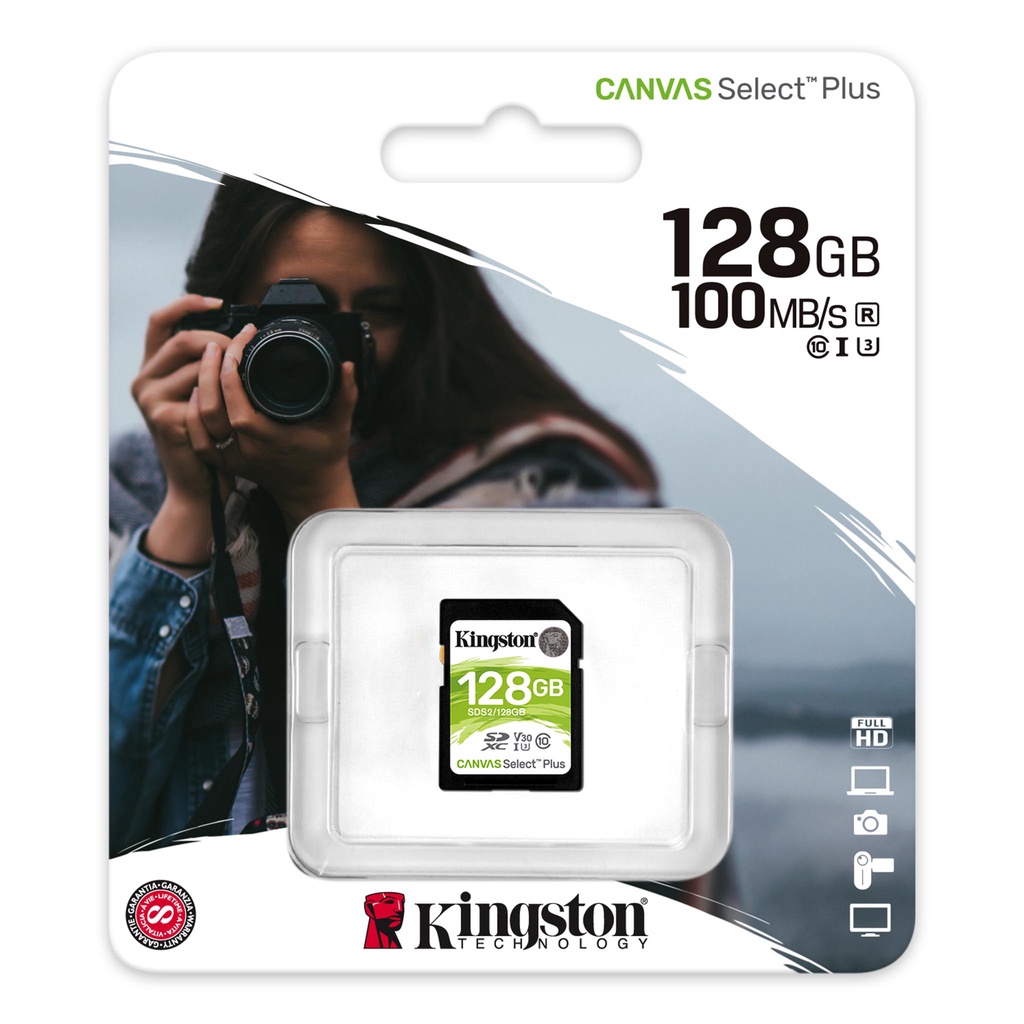 kingston-canvas-select-plus-sd-memory-card-128gb-ของแท้-ประกันศูนย์-limited-lifetime-warranty