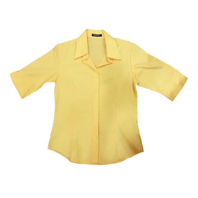ภาพหน้าปกสินค้าเสื้อทำงาน สีเหลือง แขน 3 ส่วน หน้าอก 34"-50" จากร้าน tanakorn245q บน Shopee