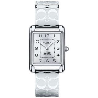 นาฬิกาข้อมือสุภาพสตรี Coach Womens 14502159 Page Signature Silver Stainless Bangle Watch