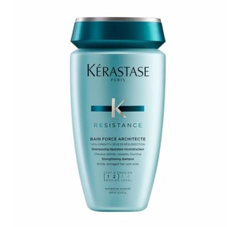 Kerastase Resistance Bain Force Architecte Strengthening Shampoo (Brittle, Damaged Hair, Spilt Ends : 1-2) 250 ml