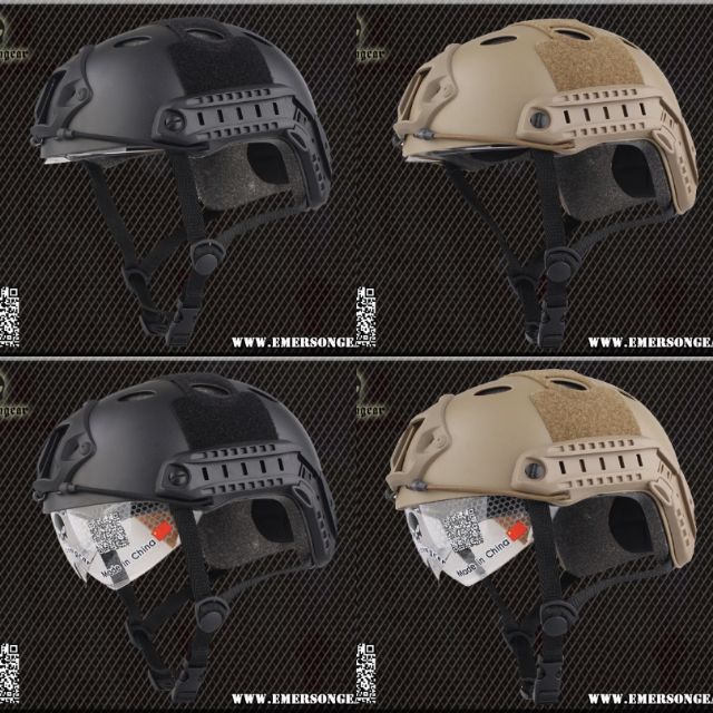 หมวกฟาส-ยี่ห้อ-emerson-รุ่น-เลนส์กระจก-fast-helmet-มี3สีให้เลือกสีดำ-สีทราย