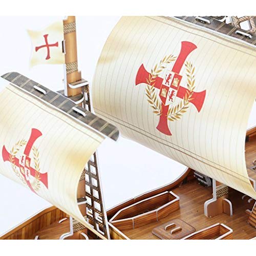 จิ๊กซอว์-3-มิติ-เรือสำราญ-ซานต้ามาเรีย-santa-maria-ship-of-columbus-t4008-แบรนด์-cubicfun-ของแท้-100-สินค้าพร้อมส่ง