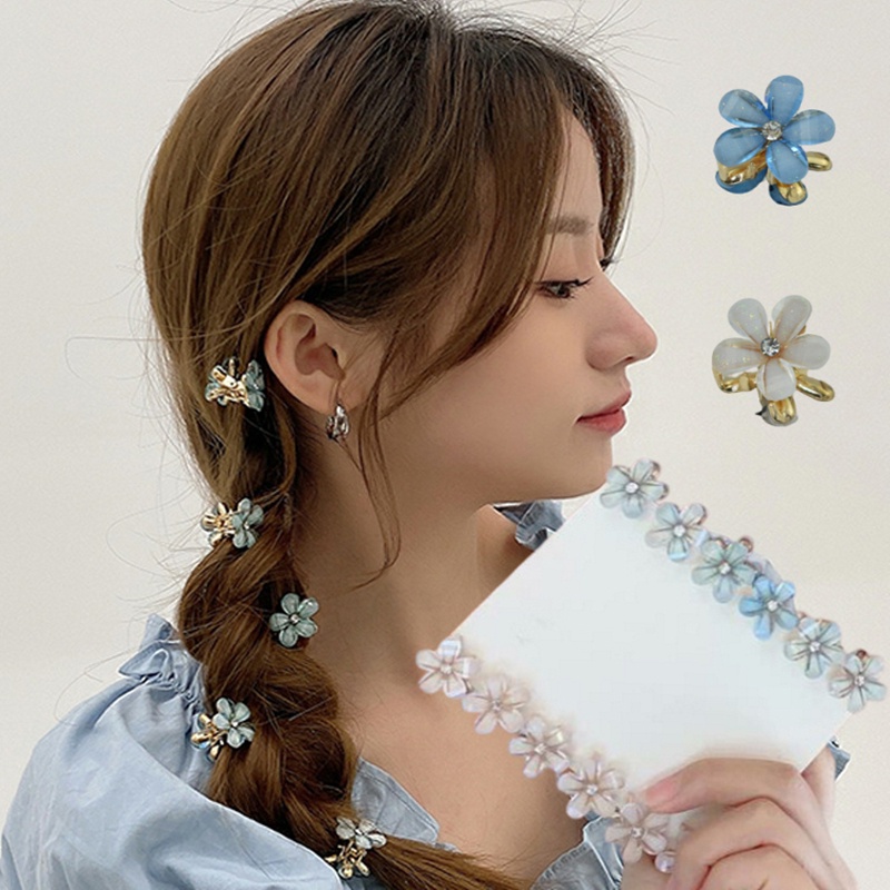 กิ๊บติดผมหางม้า-โลหะ-ประดับคริสตัล-รูปดอกไม้-ขนาดเล็ก-สวยหรู-สําหรับผู้หญิง-จํานวน-1-ชิ้น