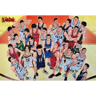 โปสเตอร์ หนัง การ์ตูน สแลมดังก์ Slam Dunk スラムダンク (1993) POSTER 24”x35” นิ้ว Japan Sports Anime Hanamichi Sakuragi